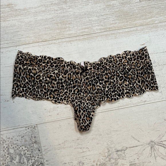 PINK Victoria's Secret Other - PINK Victoria's Secret Leopard Print Extra Low Rise Cheekster Panties Small